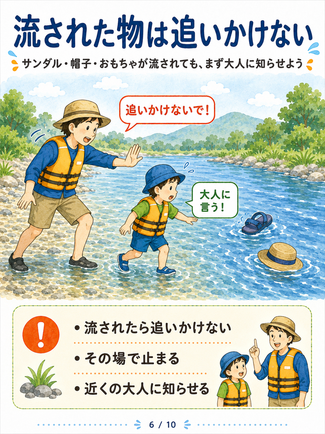 流された物は追いかけない